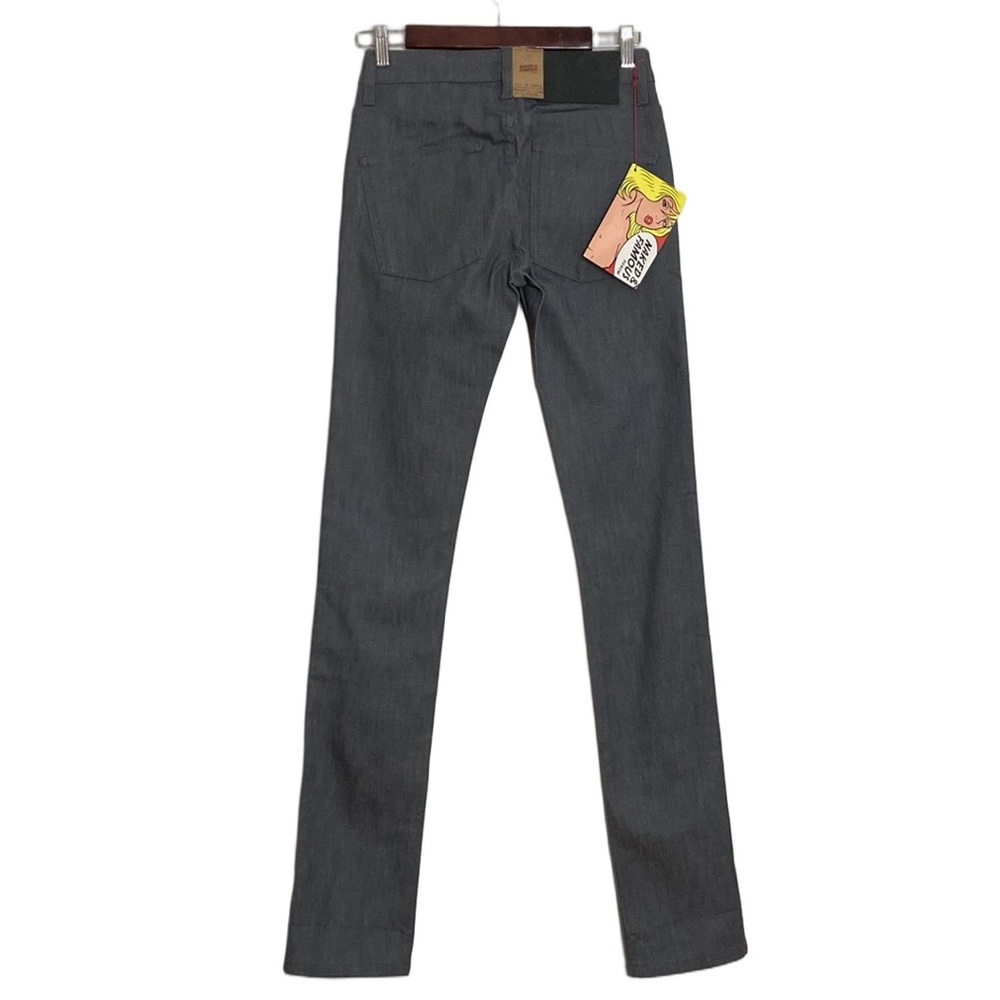 New Naked & Famous Jeans Men 28 x 36 Skinny Guy Gray Smokestone Stretch Denim